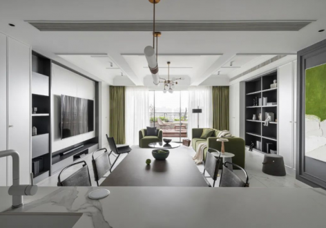 珠江城130平米极简美式四室两厅装修案例