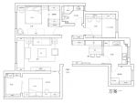 和泓四季a区北欧风格117平米三室两厅装修案例